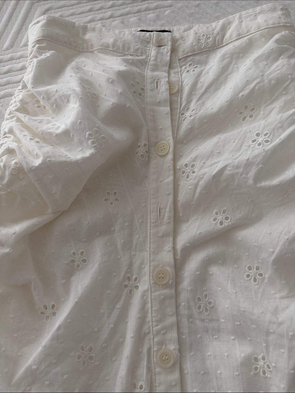 MAJORELLE White Eyelet A-Line Skirt